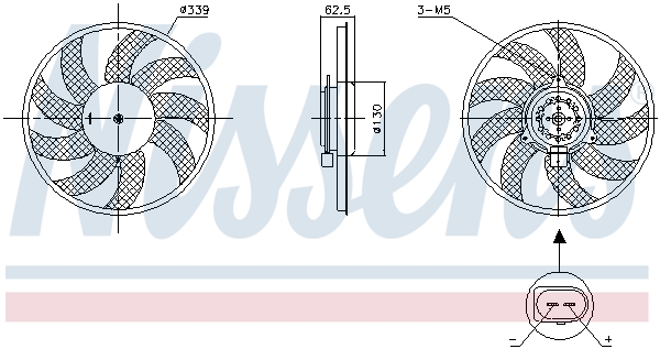 Ventilator, radiator 850105 NISSENS