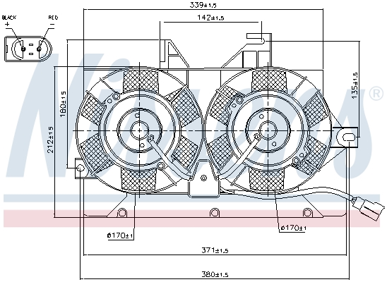 Ventilator, radiator 85425 NISSENS
