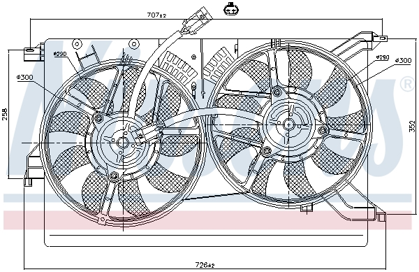Ventilator, radiator 85523 NISSENS
