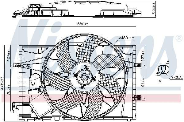 Ventilator, radiator 85656 NISSENS