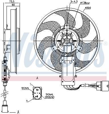 Ventilator, radiator 85730 NISSENS