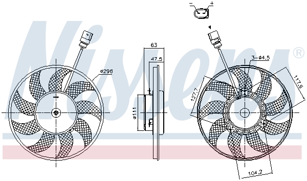 Ventilator, radiator 85866 NISSENS