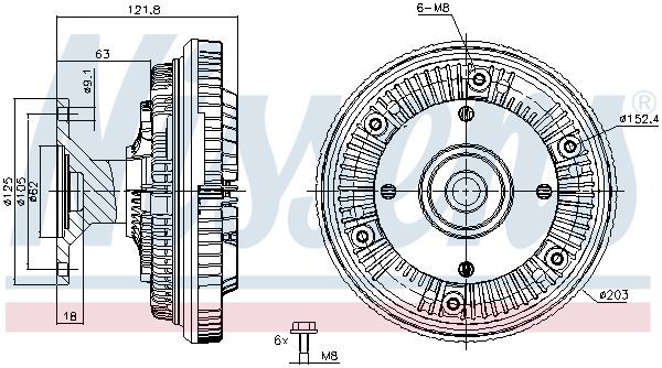 Ventilator, radiator 86160 NISSENS