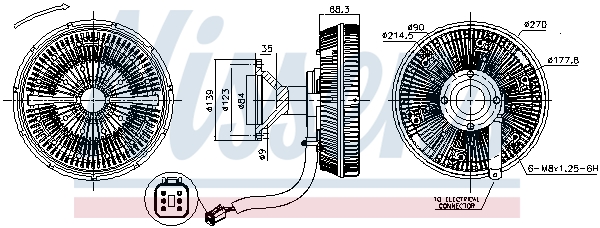 Cupla, ventilator radiator 86245 NISSENS