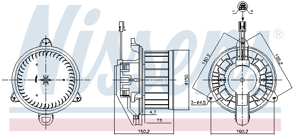 Ventilator, habitaclu 87579 NISSENS