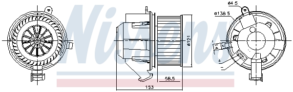 Ventilator, habitaclu 87607 NISSENS