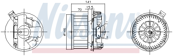Ventilator, habitaclu 87619 NISSENS