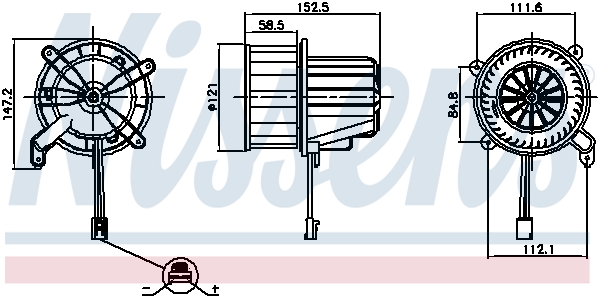 Ventilator, habitaclu 87621 NISSENS