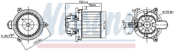 Ventilator, habitaclu 87626 NISSENS