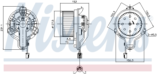 Ventilator, habitaclu 87648 NISSENS