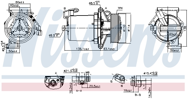 Compresor, climatizare 890172 NISSENS