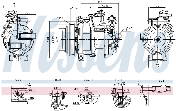 Compresor, climatizare 890919 NISSENS