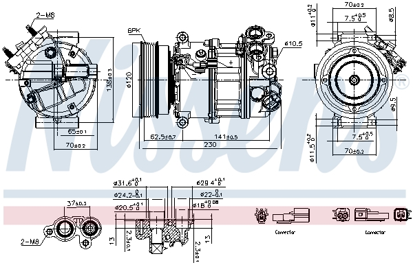 Compresor, climatizare 891004 NISSENS