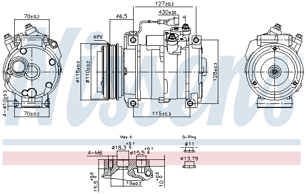 Compresor, climatizare 891005 NISSENS