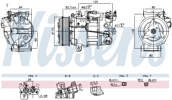 Compresor, climatizare 891042 NISSENS