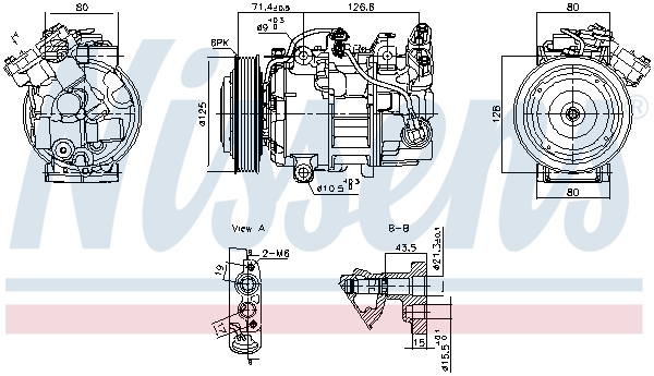 Compresor, climatizare 891043 NISSENS