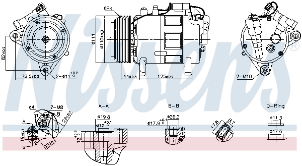 Compresor, climatizare 891148 NISSENS