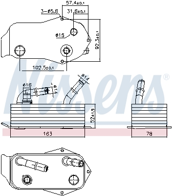 Radiator racire ulei, cutie de viteze automata 91353 NISSENS