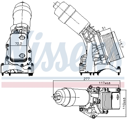 Radiator ulei, ulei motor 91395 NISSENS