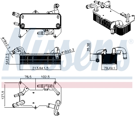 Radiator racire ulei, cutie de viteze automata 91579 NISSENS