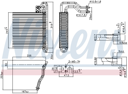 Evaporator, aer conditionat 92333 NISSENS