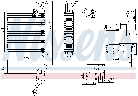 Evaporator, aer conditionat 92336 NISSENS
