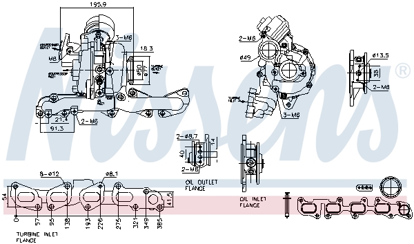 Compresor,sistem de supraalimentare 93506 NISSENS