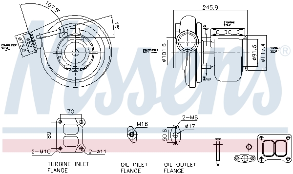 Compresor,sistem de supraalimentare 93681 NISSENS