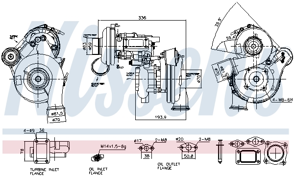 Compresor,sistem de supraalimentare 93849 NISSENS
