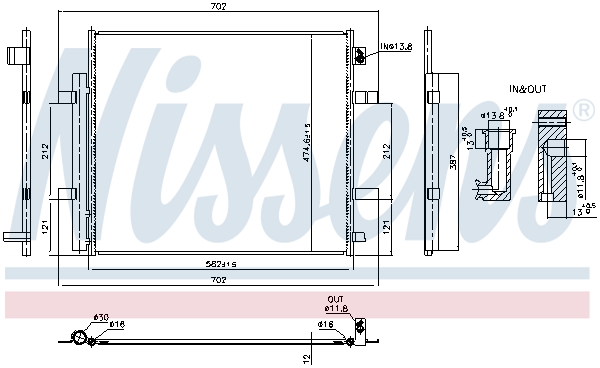 Condensator, climatizare 940893 NISSENS