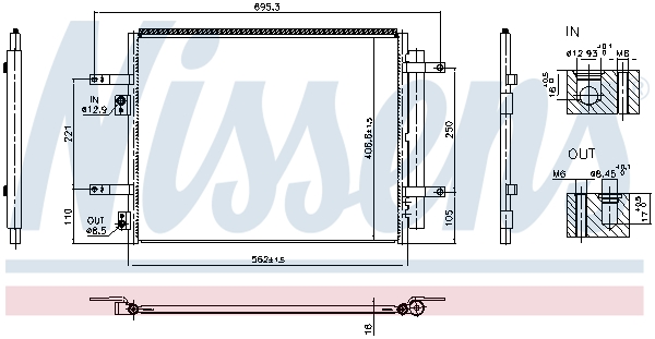 Condensator, climatizare 941004 NISSENS