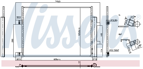 Condensator, climatizare 941008 NISSENS