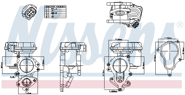 Supapa EGR 98156 NISSENS