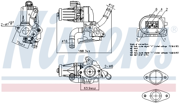 Supapa EGR 98232 NISSENS