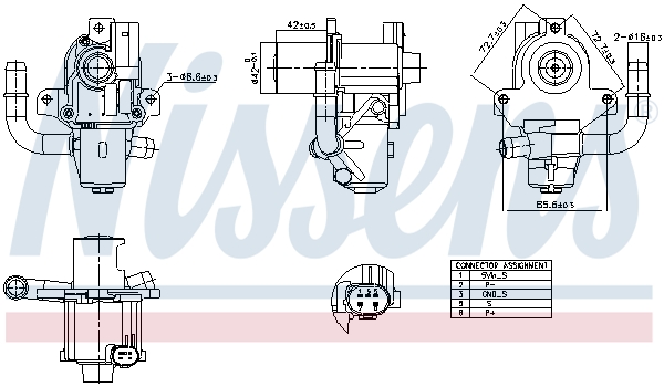 Supapa EGR 98264 NISSENS