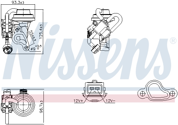 Supapa EGR 98344 NISSENS