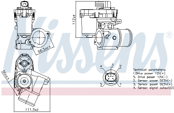 Supapa EGR 98347 NISSENS