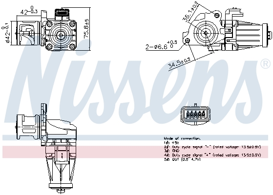 Supapa EGR 98376 NISSENS