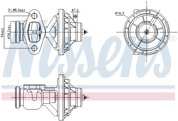 Supapa EGR 98390 NISSENS