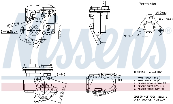 Supapa EGR 98402 NISSENS