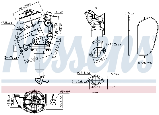 Supapa EGR 98415 NISSENS