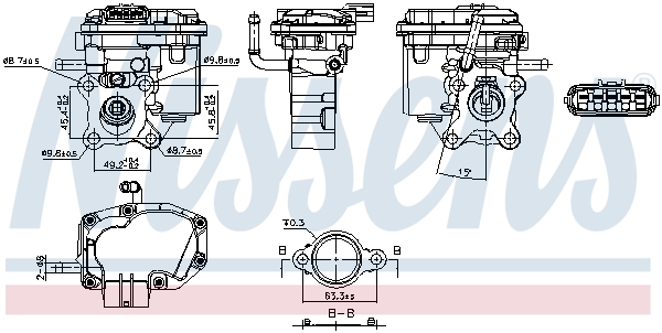 Supapa EGR 98447 NISSENS