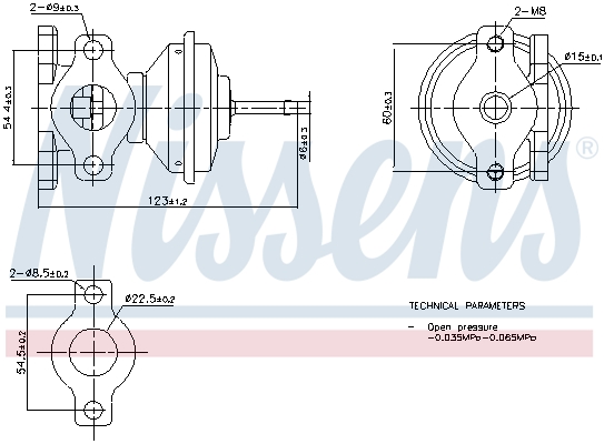 Supapa EGR 98471 NISSENS