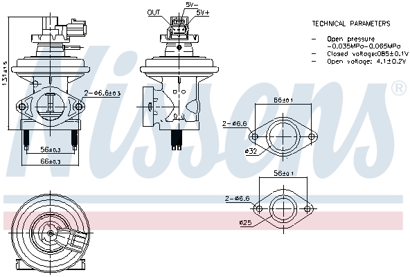 Supapa EGR 98474 NISSENS