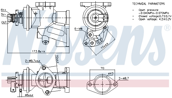 Supapa EGR 98475 NISSENS