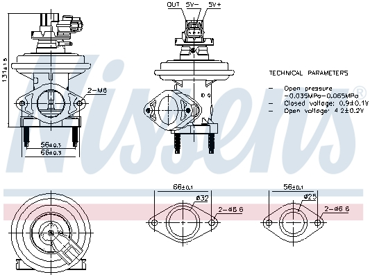 Supapa EGR 98480 NISSENS