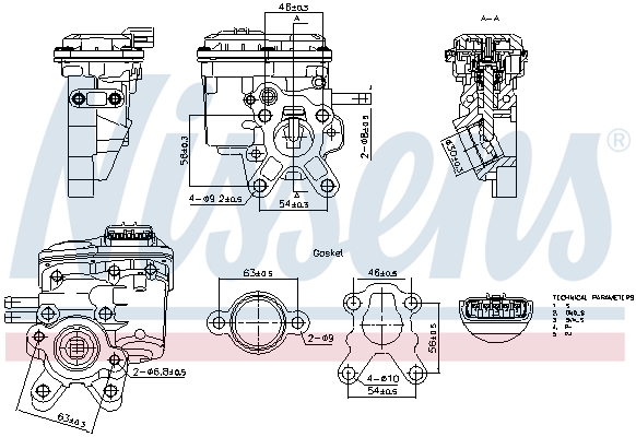 Supapa EGR 98508 NISSENS