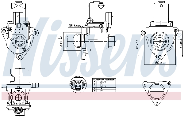 Supapa EGR 98510 NISSENS