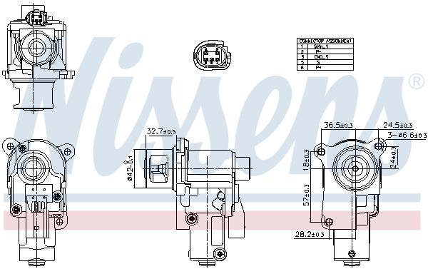 Supapa EGR 98552 NISSENS