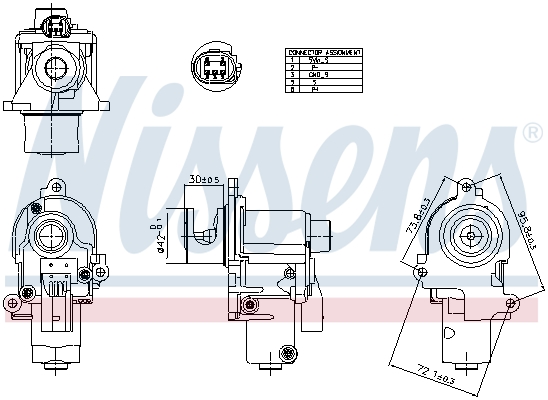 Supapa EGR 98553 NISSENS